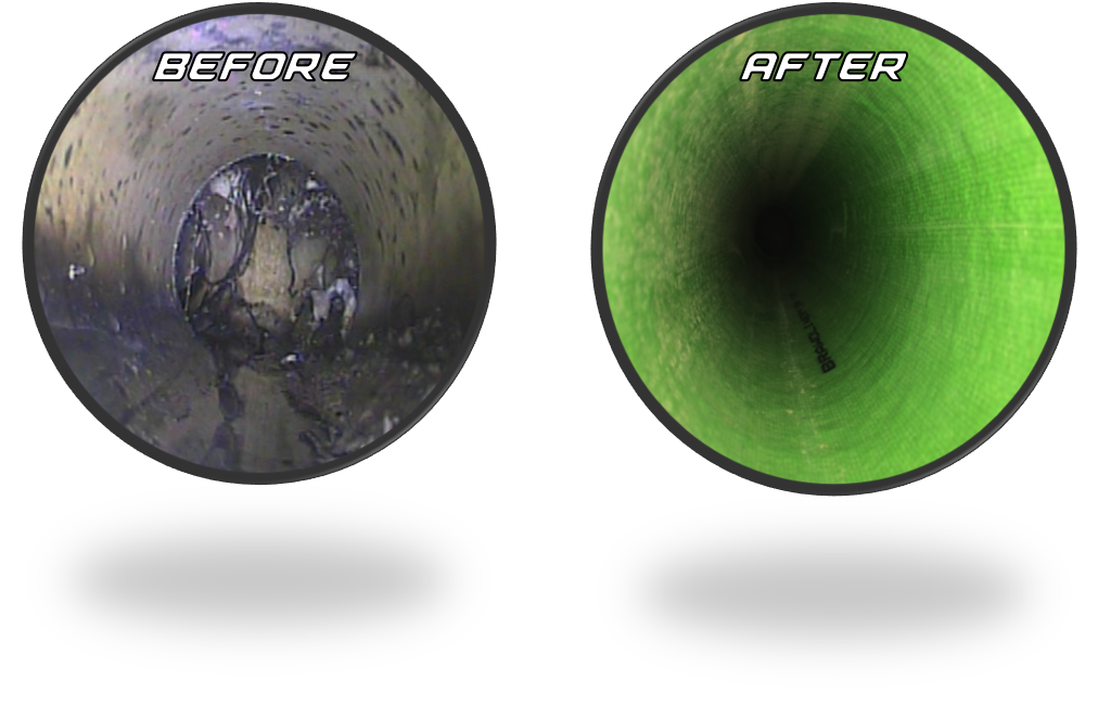 Before and After of Lined Pipe