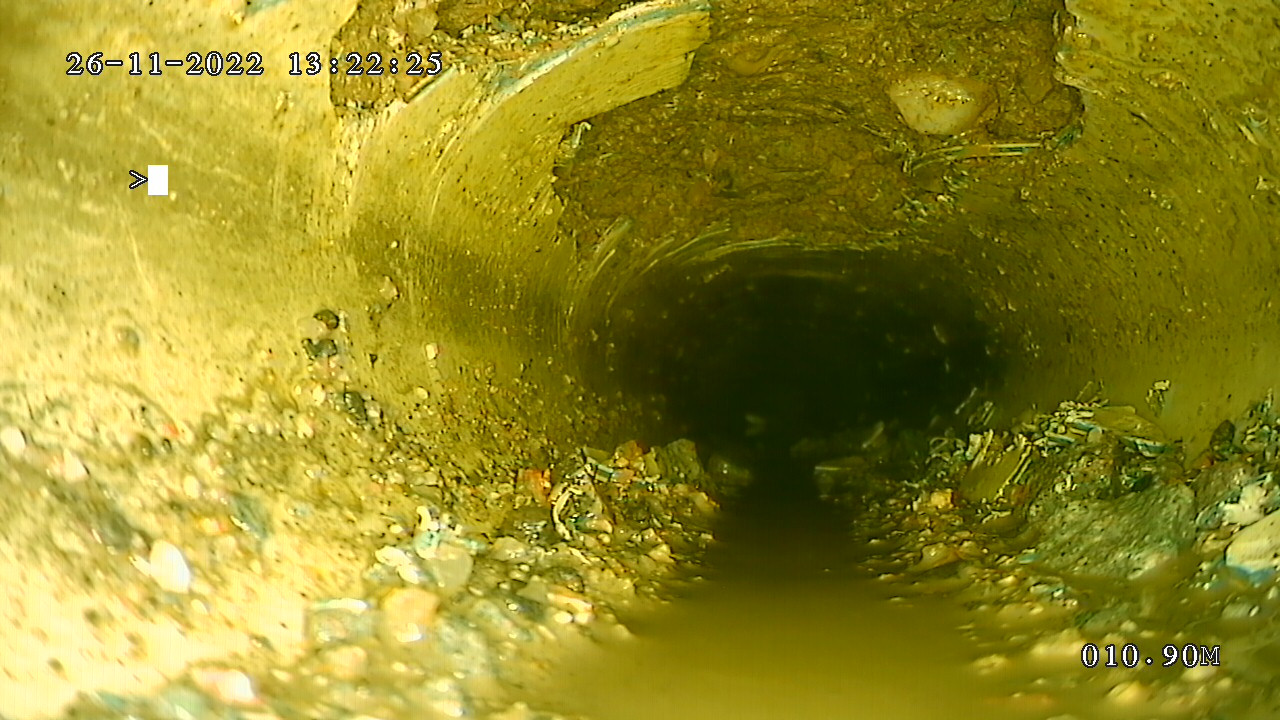 Broken underground Pipe